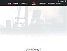 Tablet Screenshot of bio-key.com